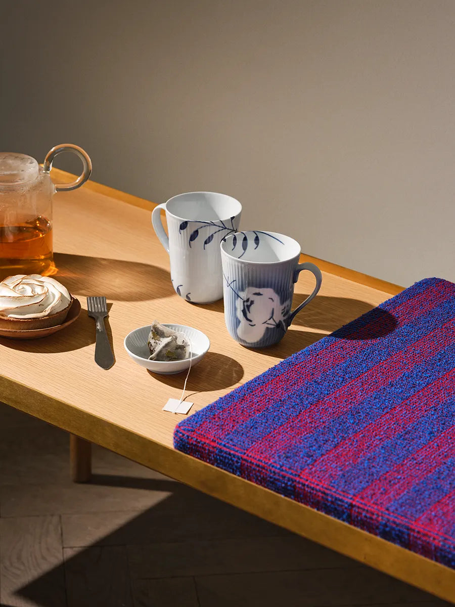 Royal Copenhagen Hvid Riflet, skål 9 cl 2-pak