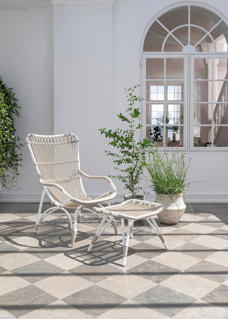 Monet Exterior Fodskammel, Dove White fra Sika-Design - 1 - Jacobsen Plus