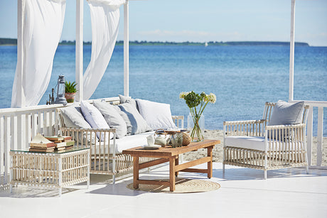 Caroline Exterior Lænestol, Dove White fra Sika-Design - A615 Tempotest - Denim - Jacobsen Plus