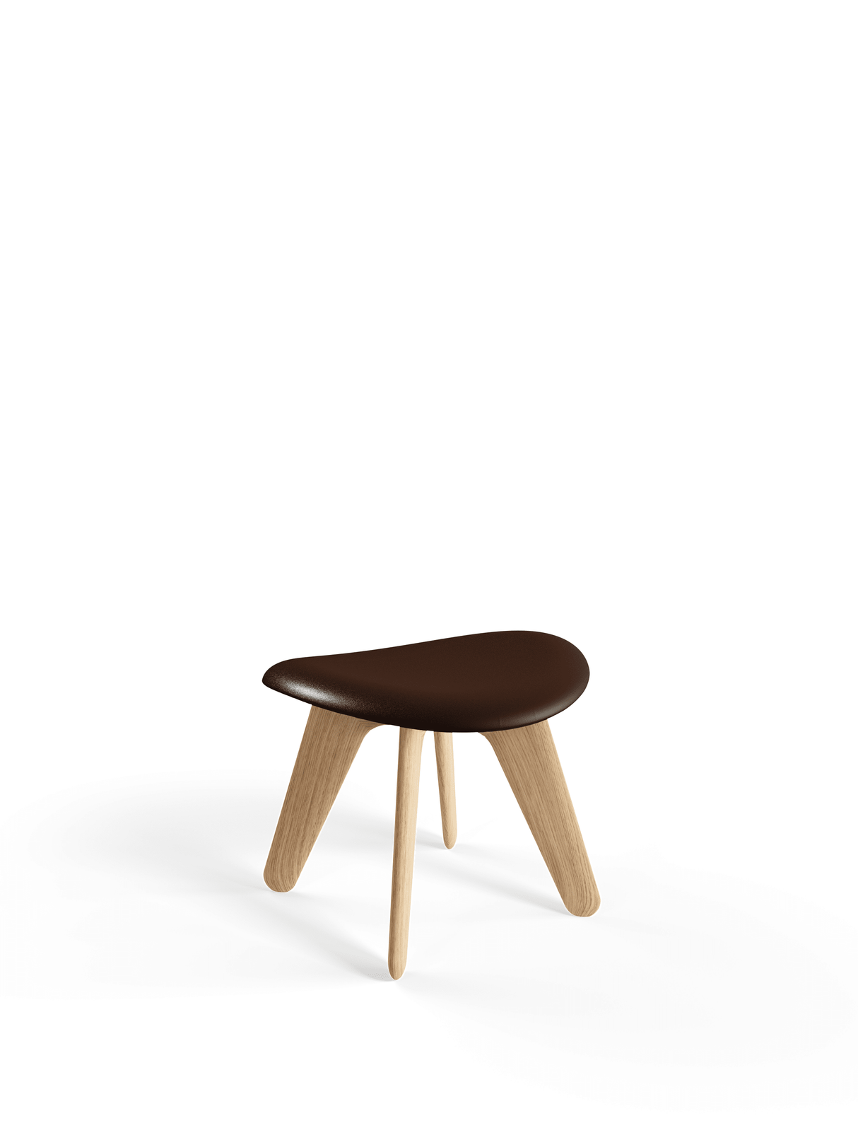 Slab Ottoman fra Tom Dixon - Natural Oak - Leather Choko - Jacobsen Plus