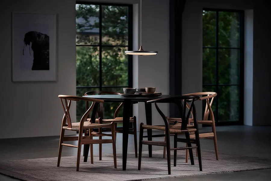 Soleil pendel small, lys eg, papir skærm fra Le Klint