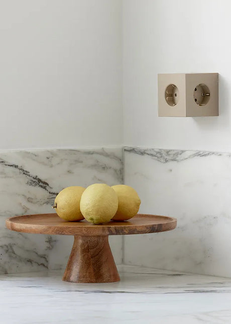 Square 2 Stikdåse med USB, beige fra Avolt - 2 - Jacobsen Plus