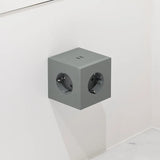 Square 2 Stikdåse med USB, grøn fra Avolt