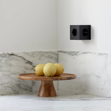 Square 2 Stikdåse med USB, sort fra Avolt - 4 - Jacobsen Plus