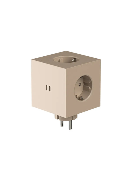 Square 2 Stikdåse med USB, beige fra Avolt - 1 - Jacobsen Plus