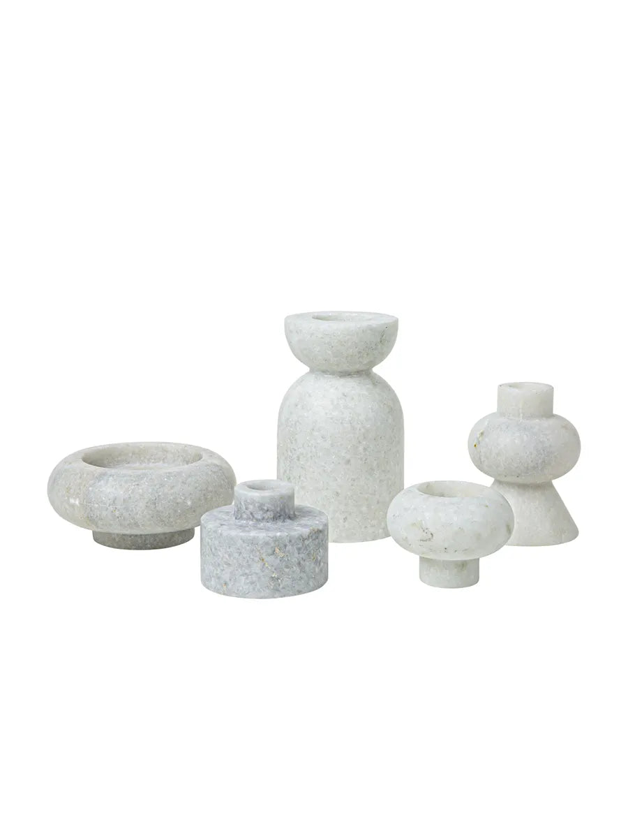 Stone Stacking Candleholder White fra Tom Dixon