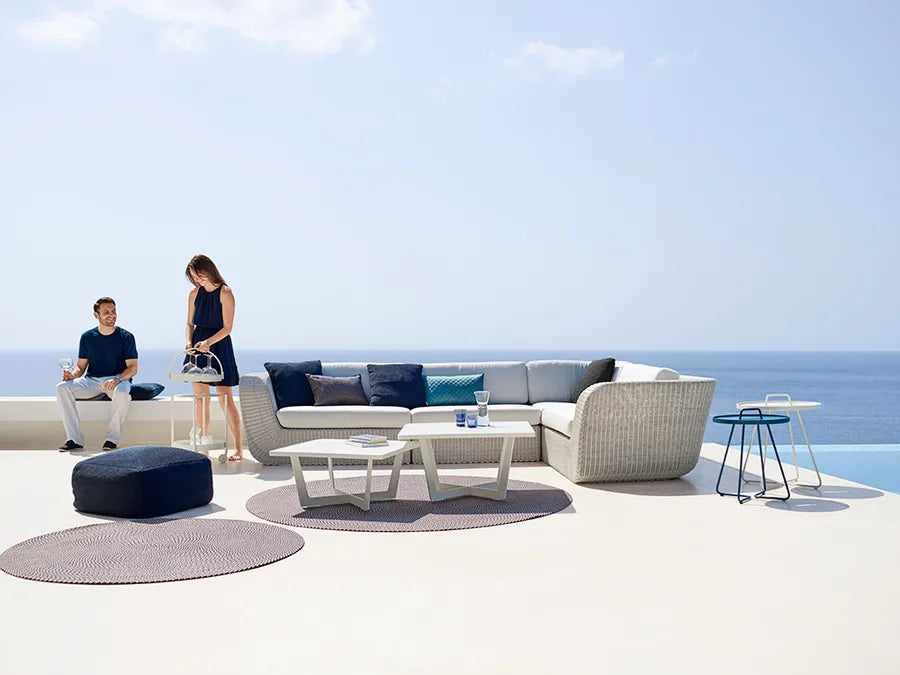 Savannah Modulsofa hjørne, hvid/grå fra Cane-line