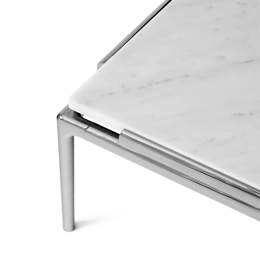 Sett LN13 Sofabord, bianco carrara marble/chrome fra &Tradition