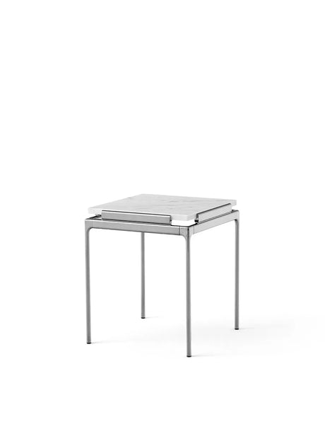 Sett LN11 Sidebord, bianco carrara marble/chrome fra &Tradition - 1 - Jacobsen Plus