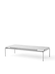 Sett LN12 Sofabord, bianco carrara marble/chrome fra &Tradition
