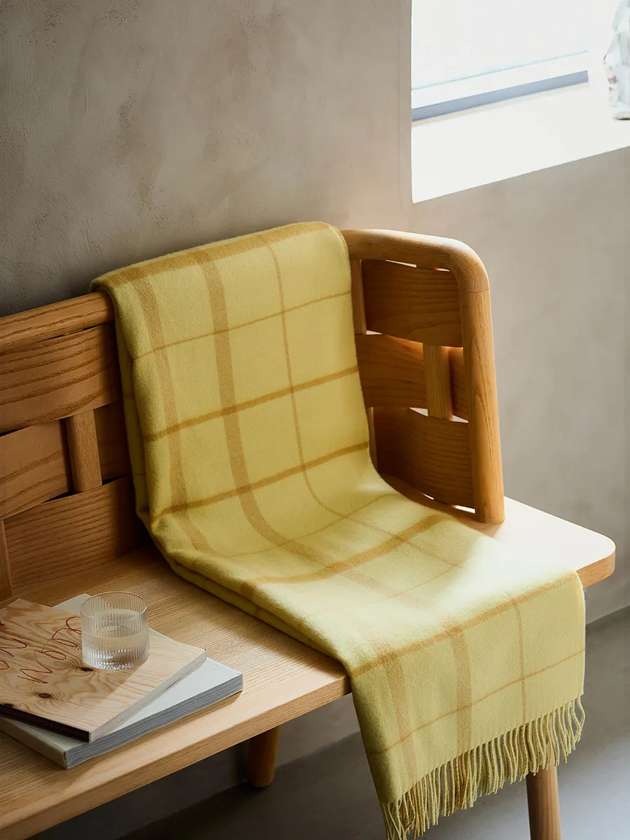 Warp & Weft Plaid, chamomile/mustard fra Silkeborg Uldspinderi