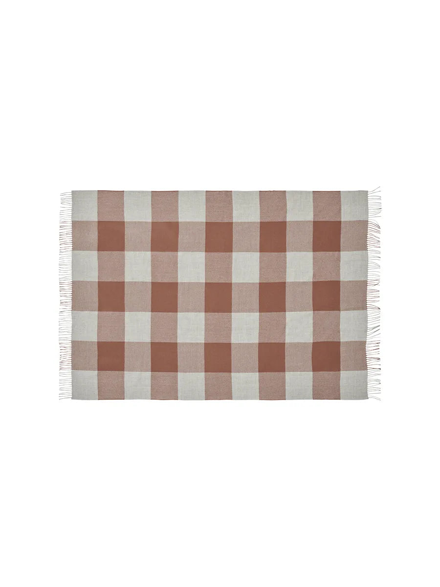 Caracas Plaid, rosewood fra Silkeborg Uldspinderi