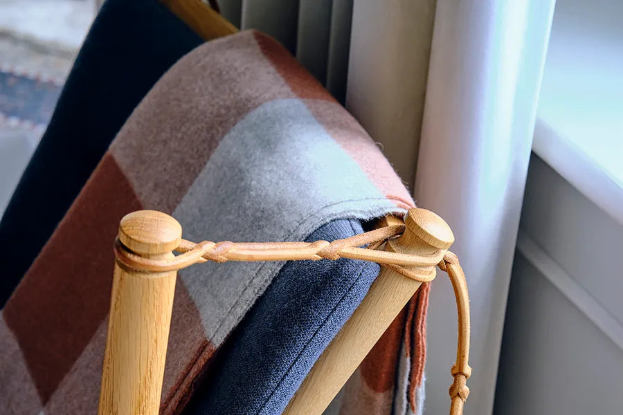 Caracas Plaid, rosewood fra Silkeborg Uldspinderi