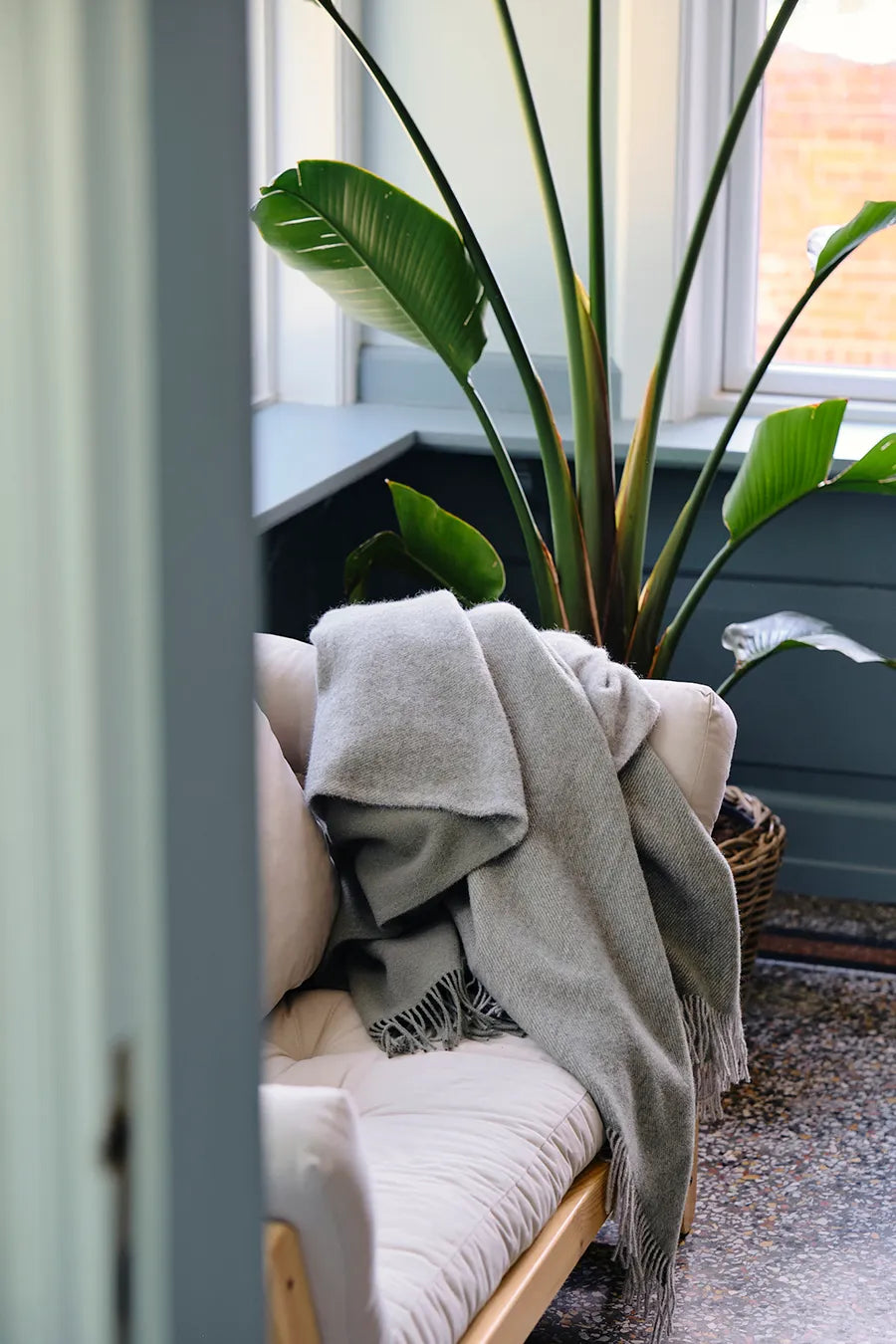 Drejø Plaid, sage fra Silkeborg Uldspinderi