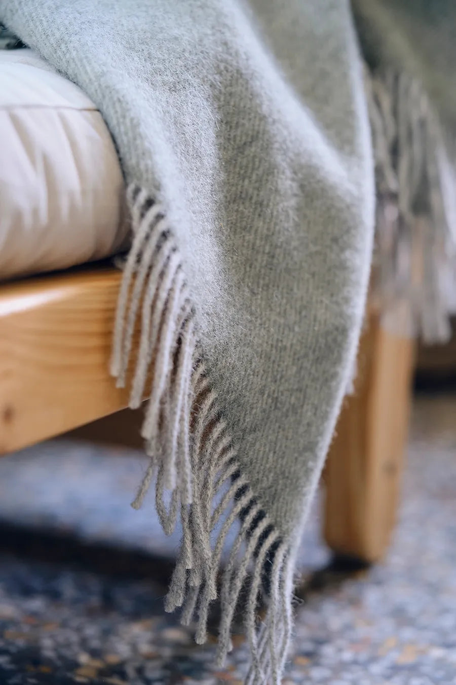 Drejø Plaid, sage fra Silkeborg Uldspinderi