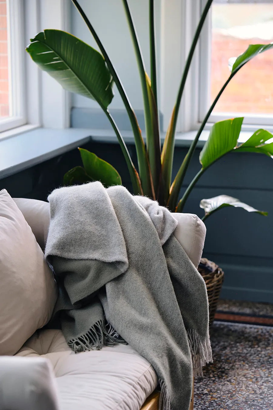 Drejø Plaid, sage fra Silkeborg Uldspinderi