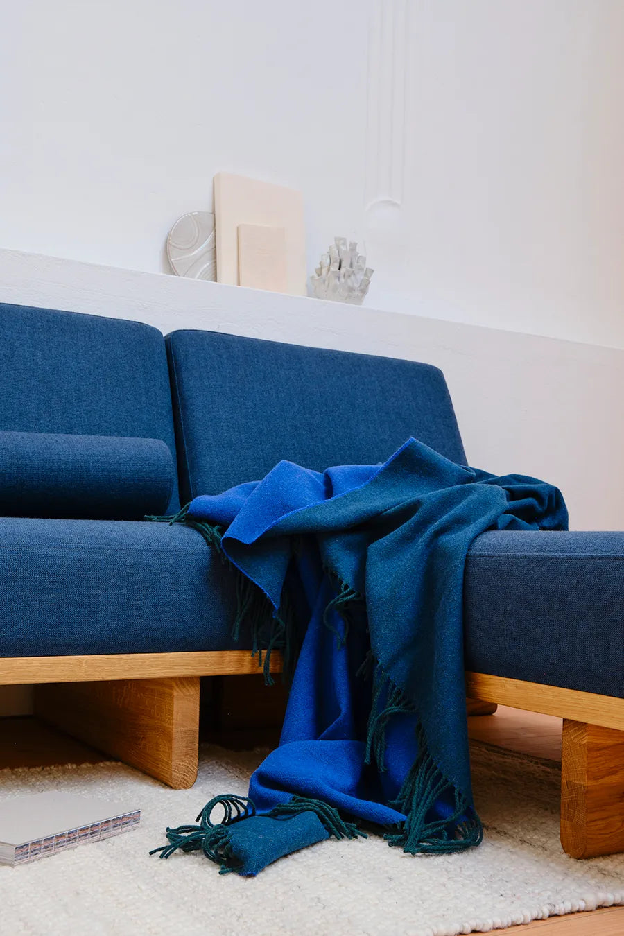 Franja Plaid, green/blue fra Silkeborg Uldspinderi