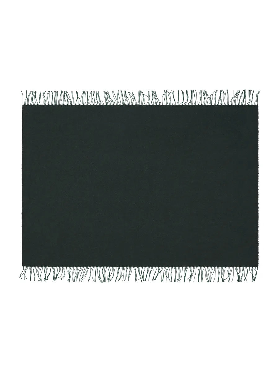 Franja Plaid, green/black fra Silkeborg Uldspinderi