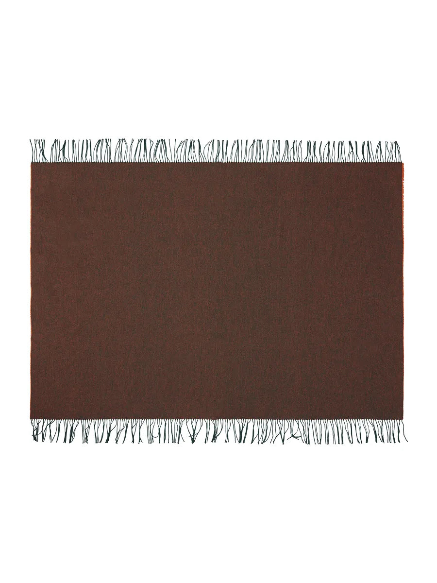 Franja Plaid, green/orange fra Silkeborg Uldspinderi