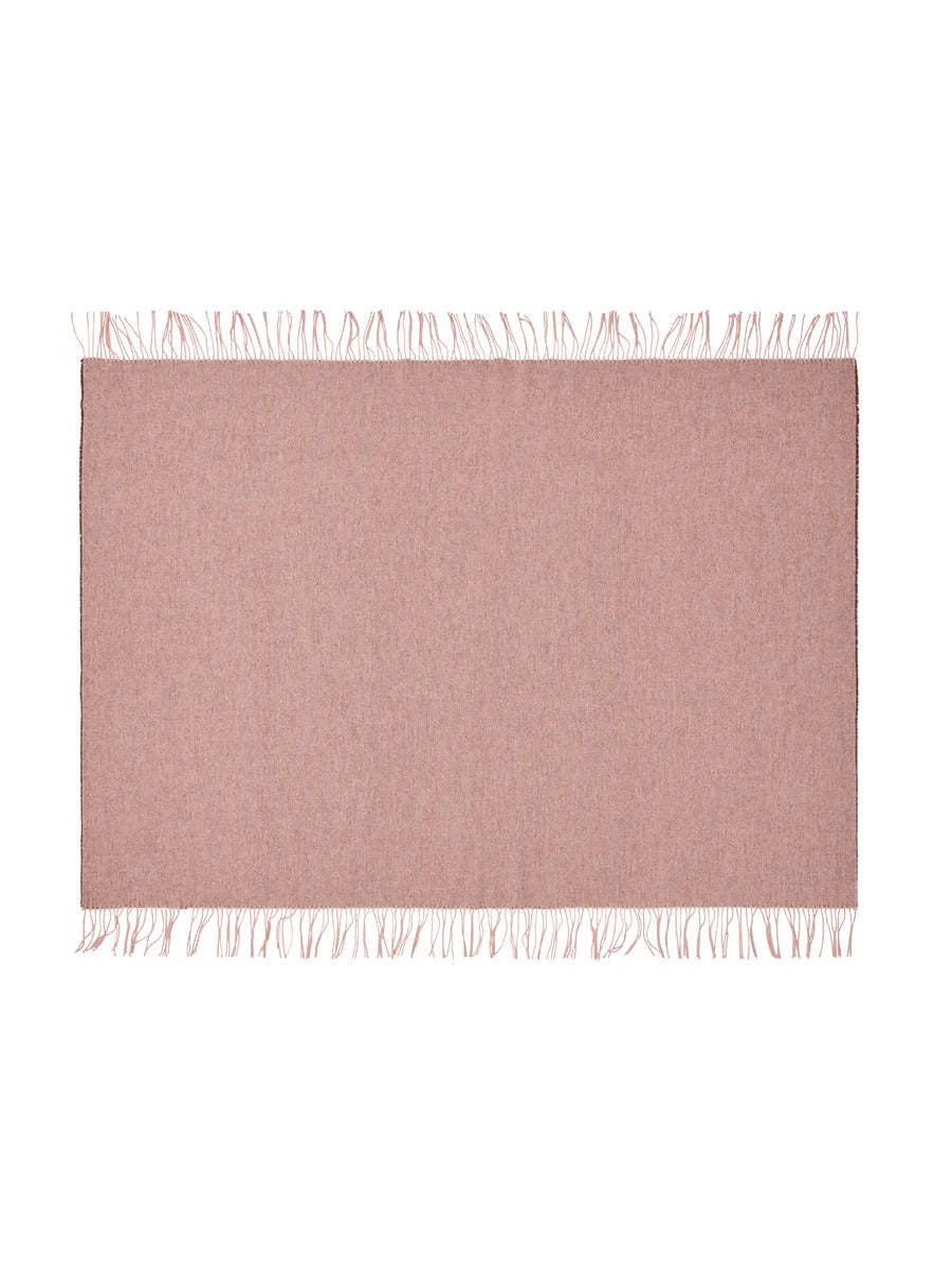 Franja Plaid, pink/brown fra Silkeborg Uldspinderi