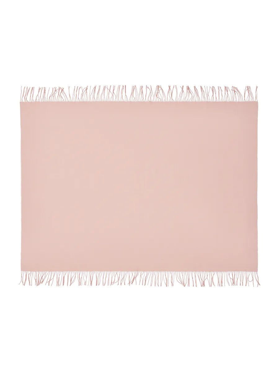 Franja Plaid, pink/white fra Silkeborg Uldspinderi