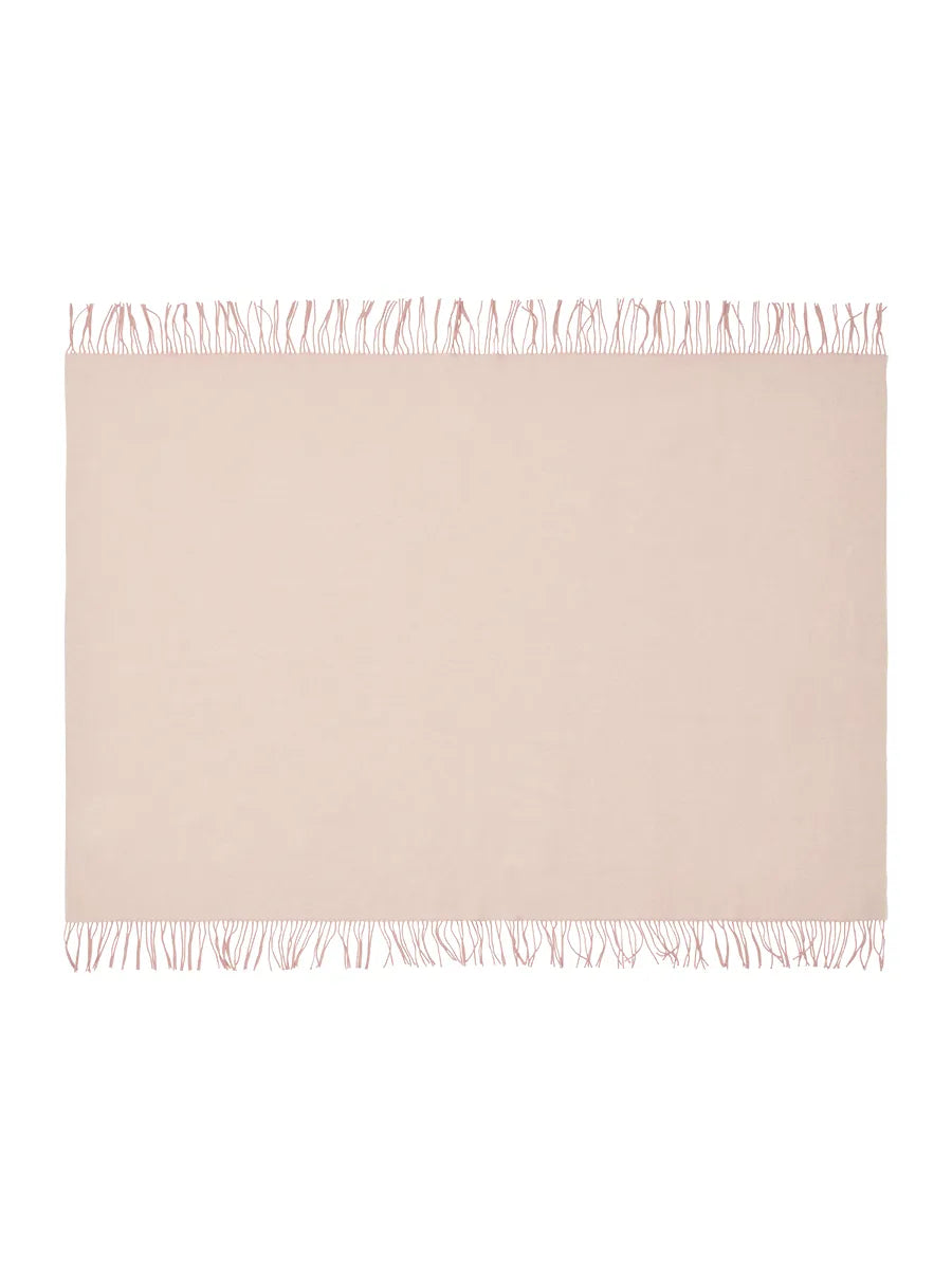 Franja Plaid, pink/white fra Silkeborg Uldspinderi