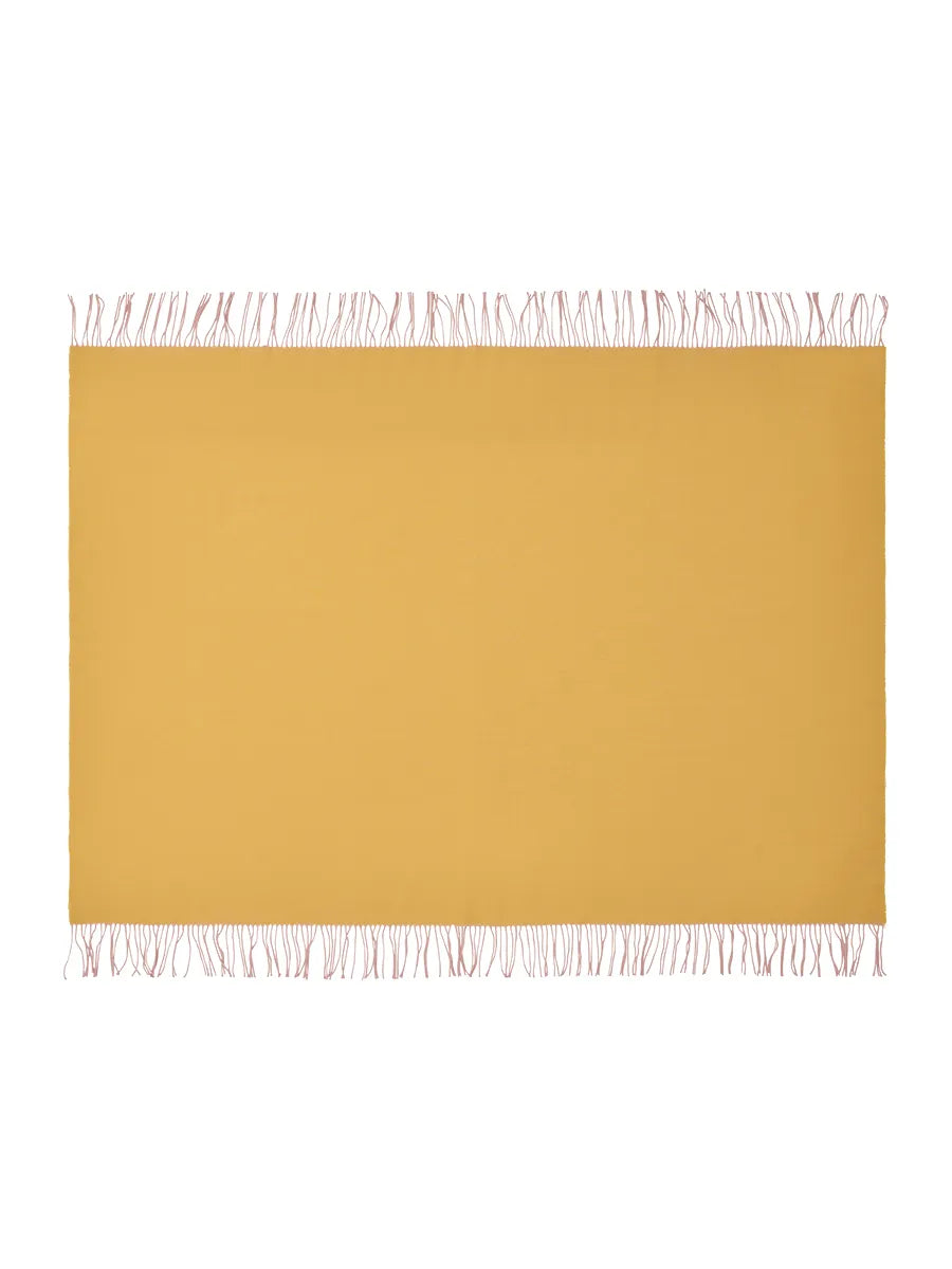 Franja Plaid, pink/yellow fra Silkeborg Uldspinderi