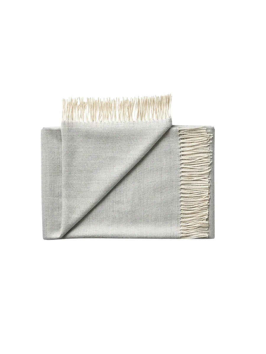 Panama Plaid, grey sand fra Silkeborg Uldspinderi