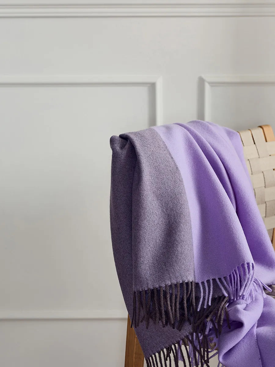 Secret Plaid, clay/lilac fra Silkeborg Uldspinderi