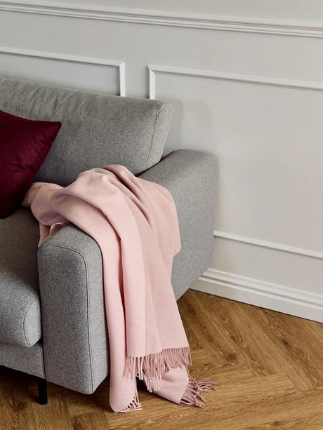 Secret Plaid, blush/rosa fra Silkeborg Uldspinderi - 3 - Jacobsen Plus