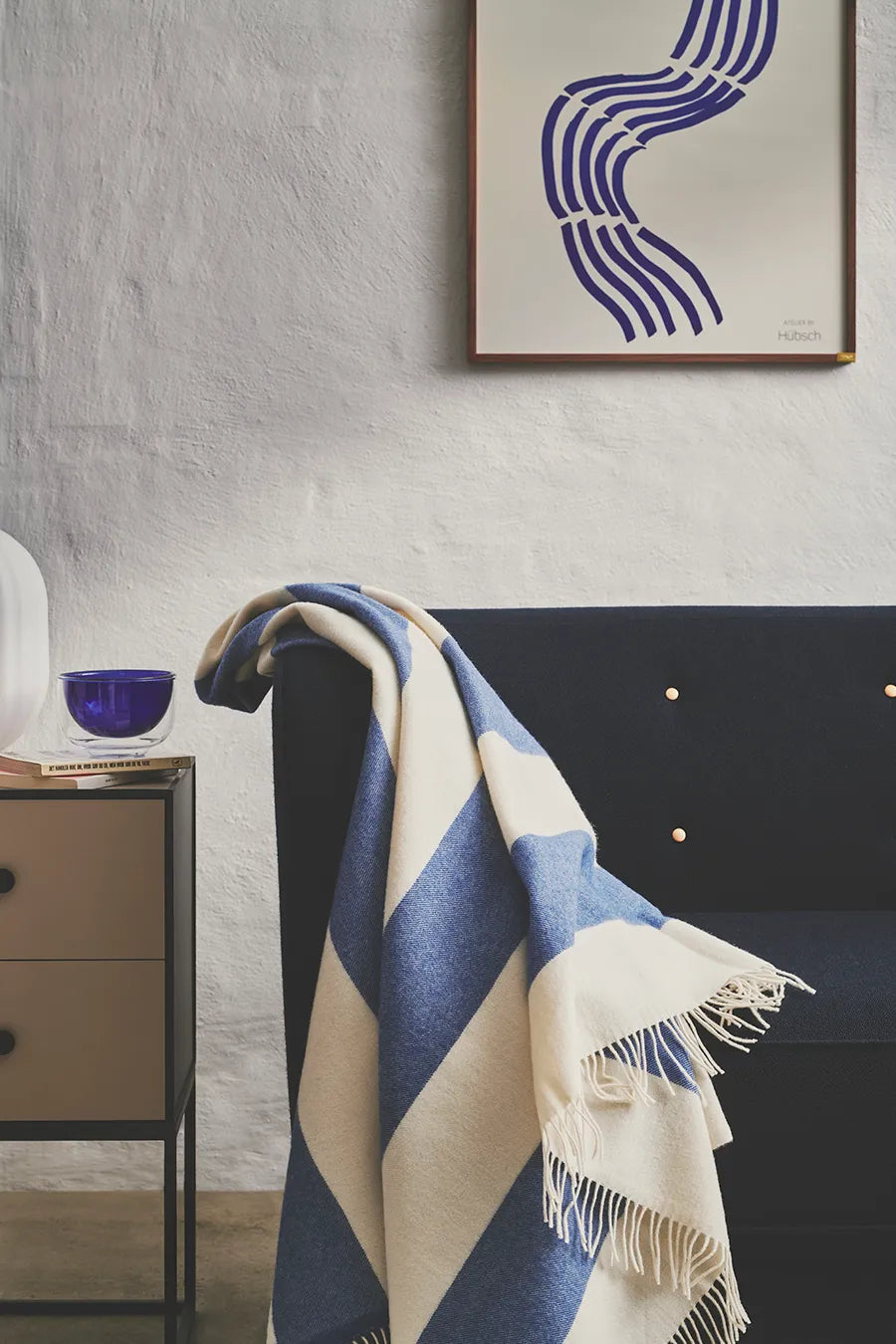 The Sweater Plaid, cobalt fra Silkeborg Uldspinderi