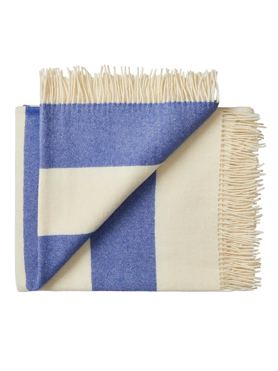 The Sweater Plaid, cobalt fra Silkeborg Uldspinderi