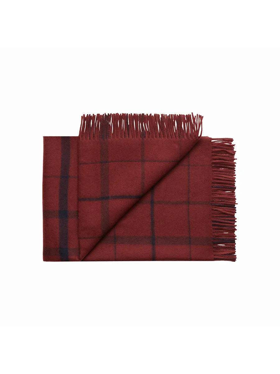 Warp & Weft Plaid, beetroot/midnight fra Silkeborg Uldspinderi
