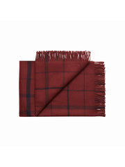 Warp & Weft Plaid, beetroot/midnight fra Silkeborg Uldspinderi