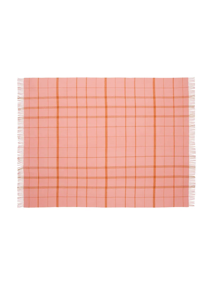 Warp & Weft Plaid, coral/amber fra Silkeborg Uldspinderi