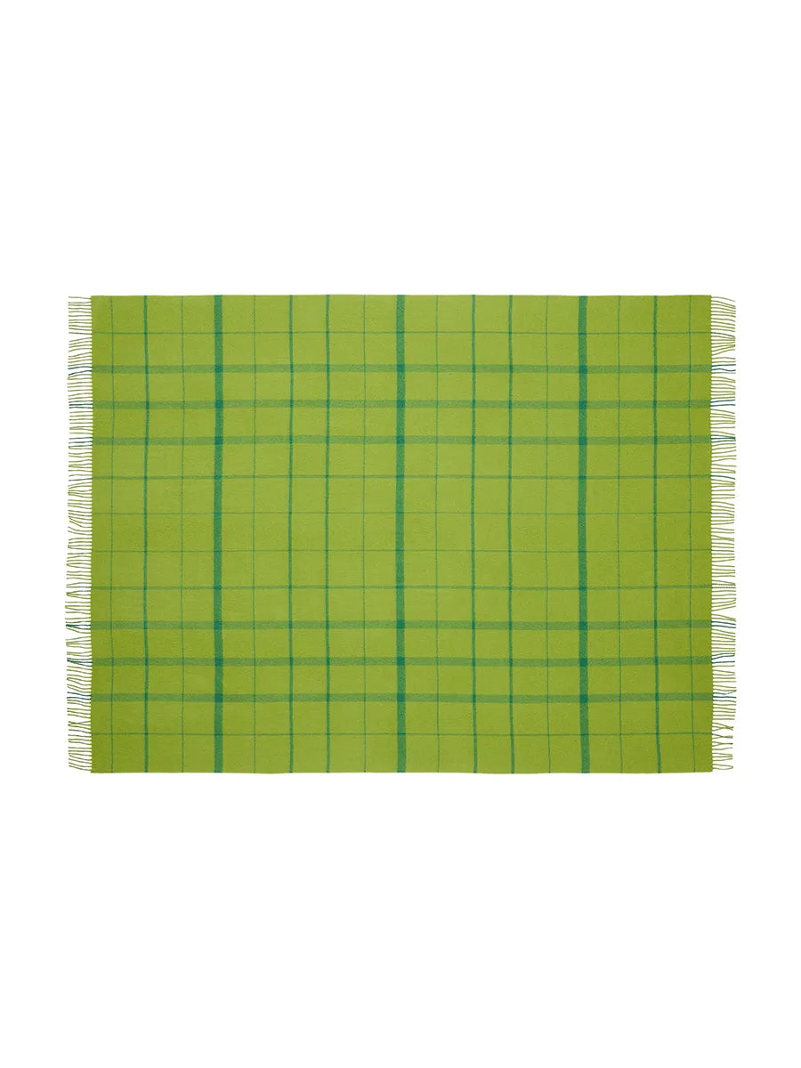 Warp & Weft Plaid, lime/grass fra Silkeborg Uldspinderi