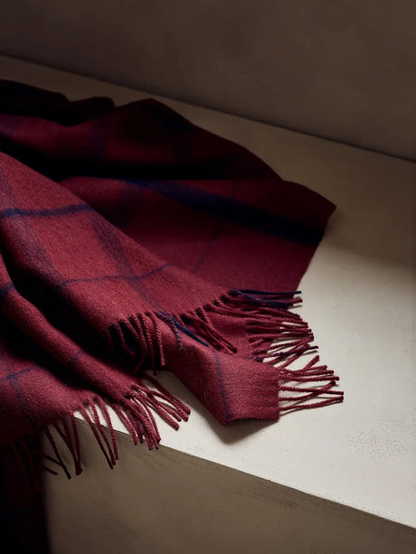Warp & Weft Plaid, beetroot/midnight fra Silkeborg Uldspinderi - 2 - Jacobsen Plus