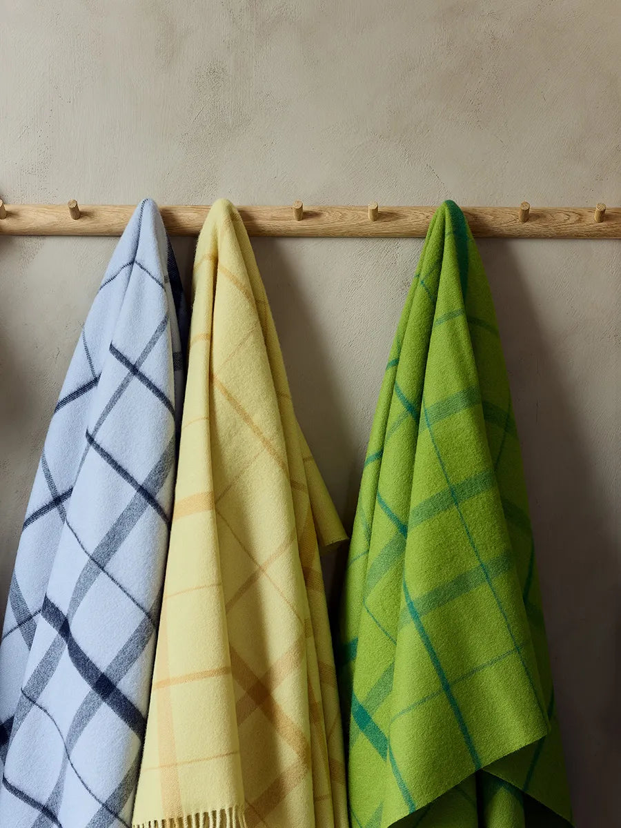 Warp & Weft Plaid, lime/grass fra Silkeborg Uldspinderi