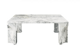 Gubi Doric Sofabord, 80x80 cm - Stormy Gray Marble - Jacobsen Plus