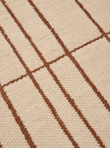 FermLiving Sen Runner Gulvløber, Parchment/Chestnut - 3 - Jacobsen Plus