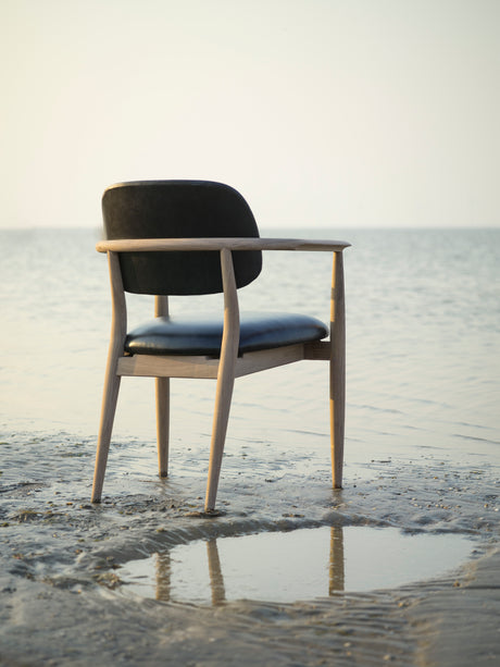 Slow spisebordsstol, eg sort læder fra Stellar Works - 2 - Jacobsen Plus