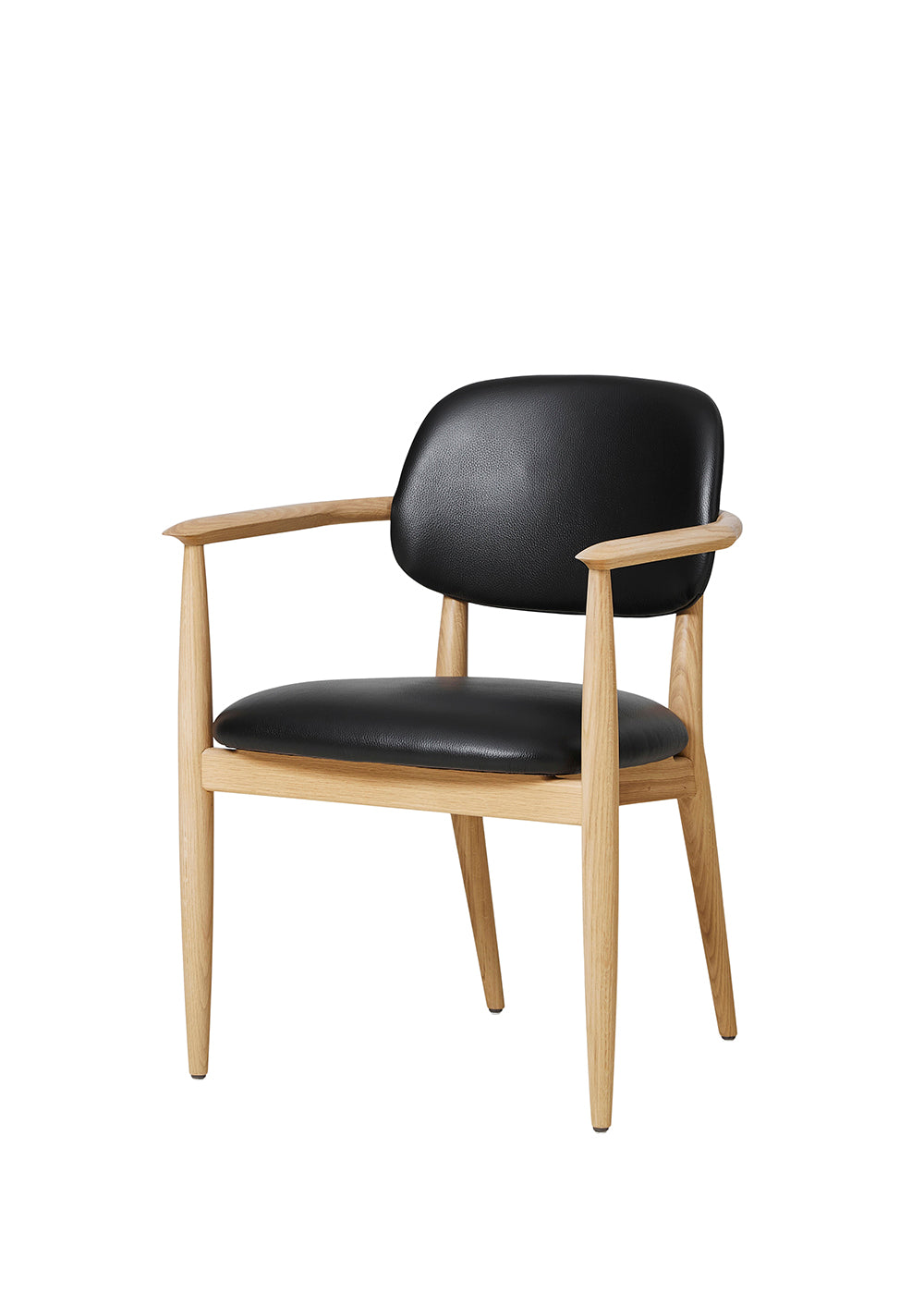 Slow spisebordsstol, eg sort læder fra Stellar Works