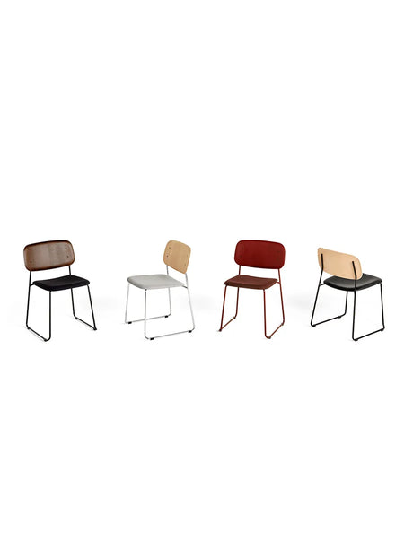 Soft Edge 50 Sled, polstret stol fra Hay - Røget eg - sort stel - Steelcut trio 195 - Jacobsen Plus