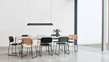Soft Edge 50 Sled, polstret stol fra Hay - Røget eg - sort stel - Steelcut trio 195 - Jacobsen Plus