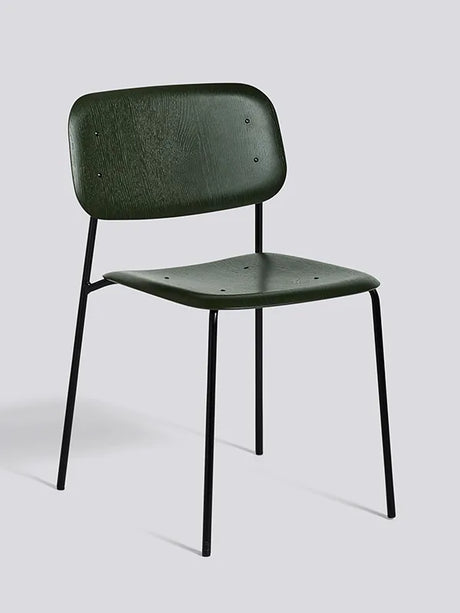 Soft Edge spisestol, stålben fra Hay - Chromed Steel / Black stained - Jacobsen Plus