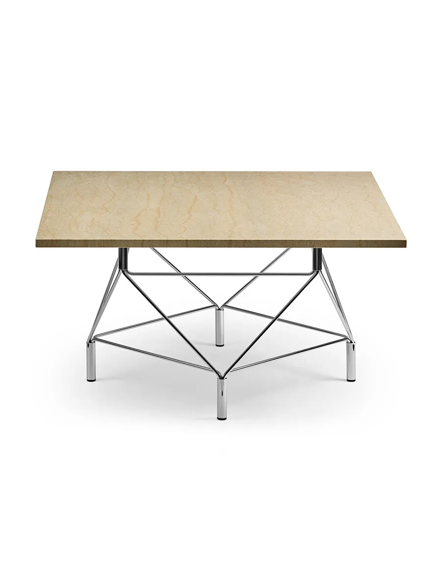 Spider Sofabord 80 x 80 cm, krom stel fra Eilersen