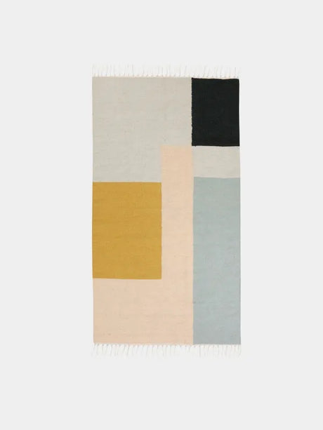 Kelim Rug tæppe fra Ferm Living - Squares 80 x 140 cm - Jacobsen Plus