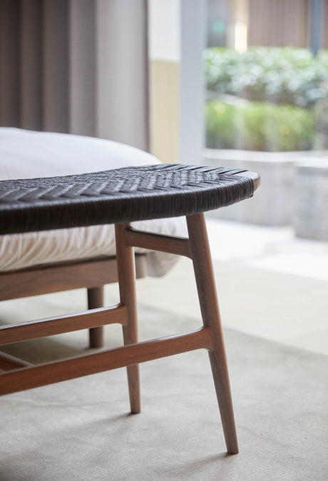 Freja bænk, valnød/sort flet fra Stellar Works - 2 - Jacobsen Plus