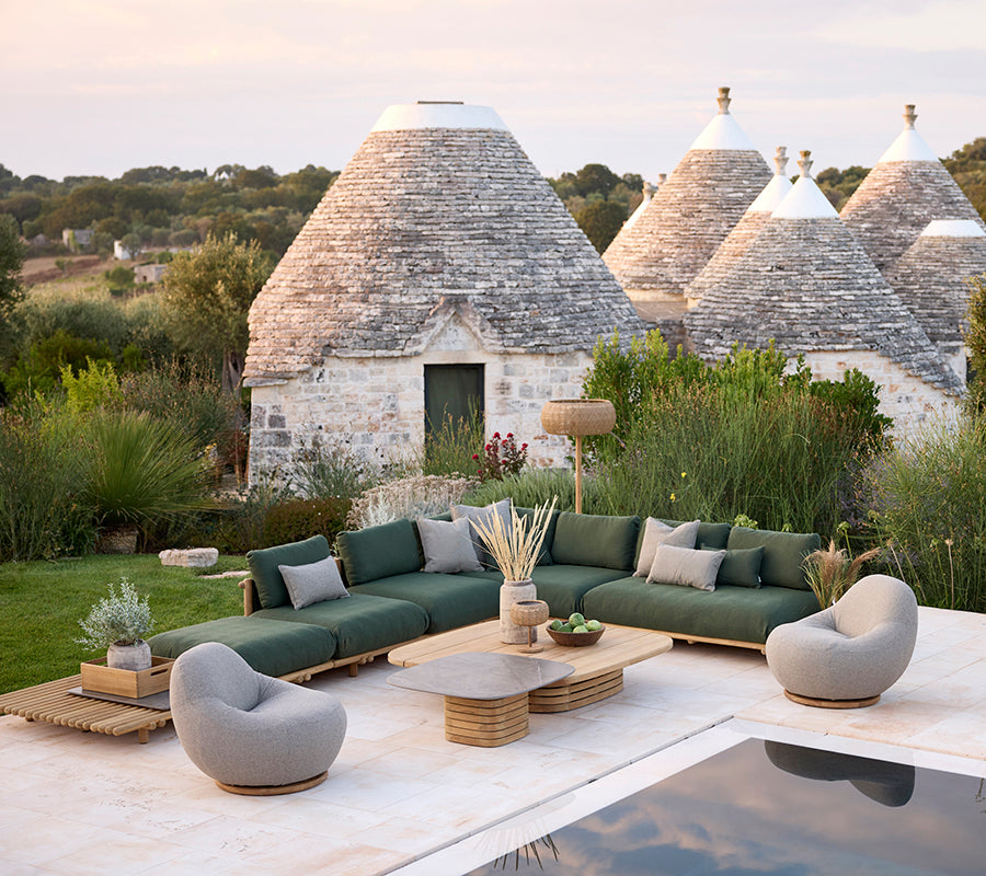 Mellow udendørs sofabord, kvadratisk, large fra Cane-line - 3 - Jacobsen Plus