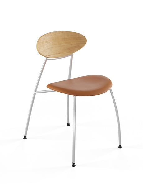 Stone stol, cognac læder fra Naver Collection - Ask olie / Rustfrit stål - Jacobsen Plus